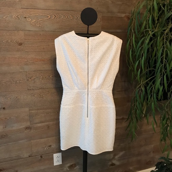 White eyelet dress with accent zippers. Size S - Picture 2 of 2